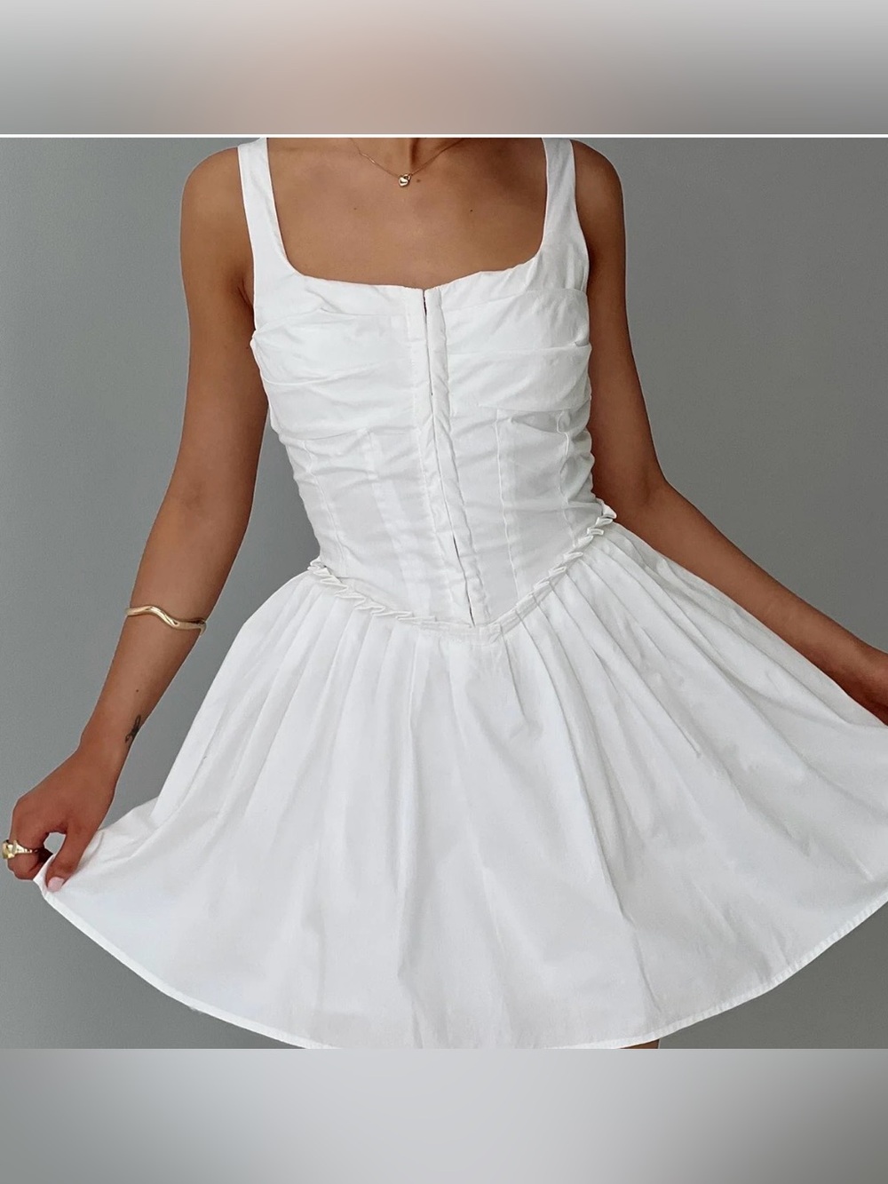 Princess Polly wild ideas White Sleeveless Corset Mini Dress